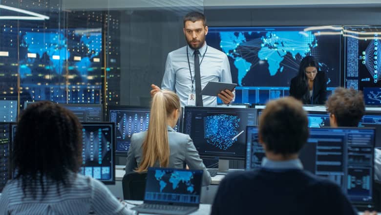 An operations centre during an incident